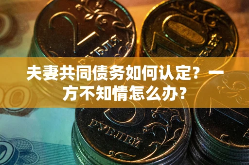 北京夫妻共同债务如何认定？一方不知情怎么办？