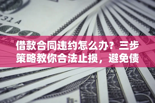 北京借款合同违约怎么办？三步策略教你合法止损，避免债务危机升级