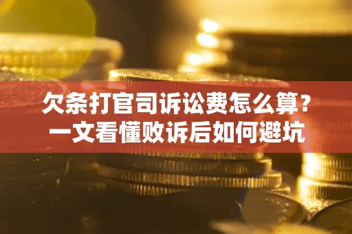 北京欠条打官司诉讼费怎么算？一文看懂败诉后如何避坑