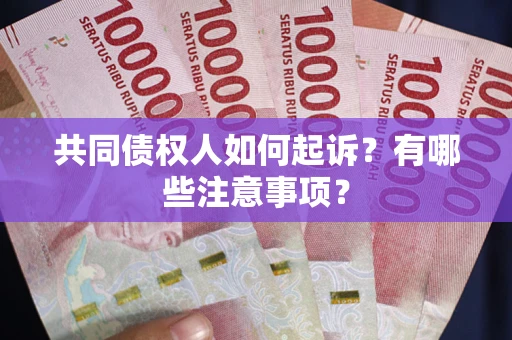 北京共同债权人如何起诉？有哪些注意事项？
